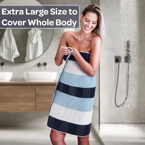 6-Piece Cotton Bathroom Towel Set - Navy Blue, 525 GSM Soft Bath Essentials