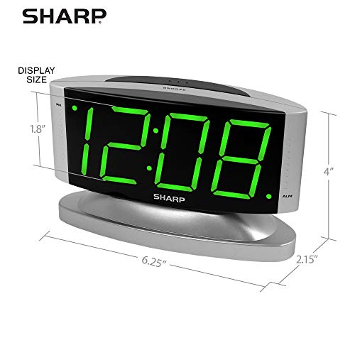 Digital Alarm Clock with Jumbo LED Display, Swivel Base and Battery Backup
