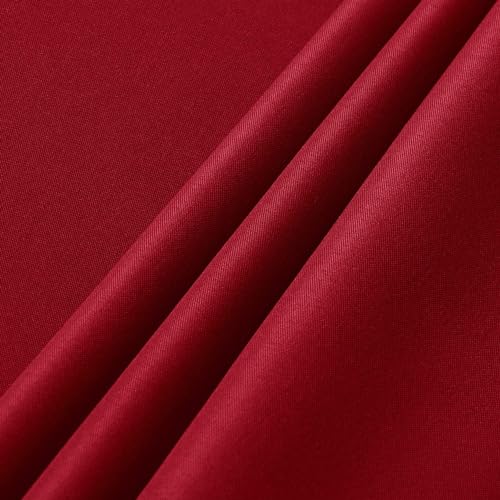 Sancua Red Tablecloth 60x102 Inch, 6 Pack for 6ft Tables - Polyester Wrinkle-Free