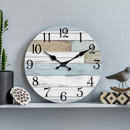 8-Inch Silent Wall Clock - Nautical Non-Ticking Analog Clock for Home