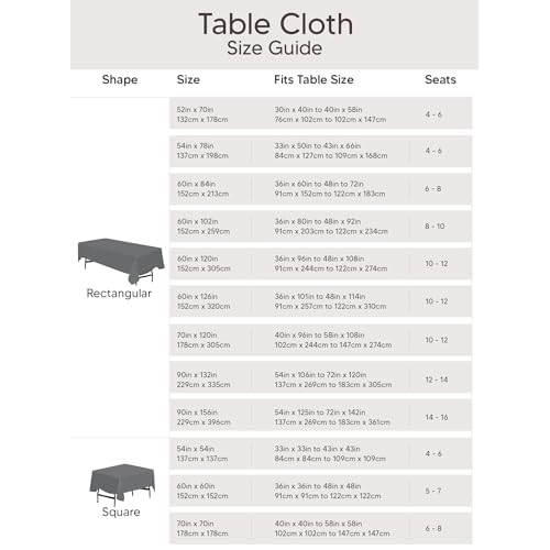 Utopia Kitchen Rectangle Table Cloth 2 Pack(60x102 Inches, Navy Blue), Tablecloth Machine Washable, Polyester Table Cover for Dining, Buffet Parties, Picnics, Events, Weddings and Restaurants