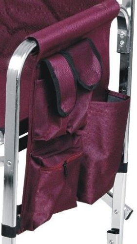 Folding Director's Chair with Side Table and Accessory Pockets