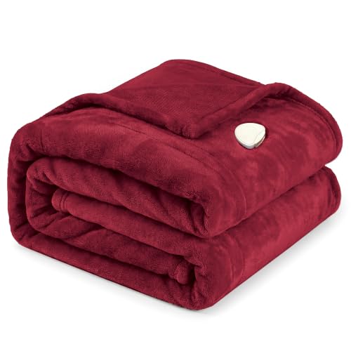 Electric Heated Blanket - Cozy Flannel Throw with Auto Off & Safety Features
