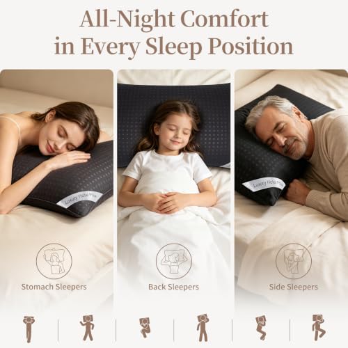 Standard Size Cooling Bed Pillows Set of 4 - Soft Down Alternative