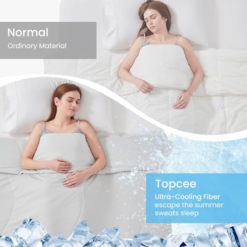 Topcee Cooling Comforter Queen Size -Cooling Blanket for Hot Sleepers