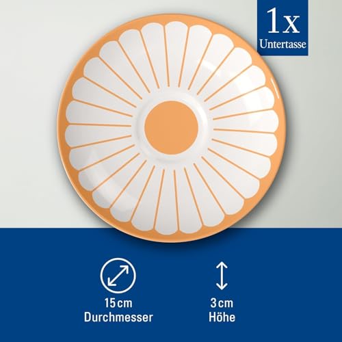 Villeroy & Boch Fleur Soleil Coffee Cup Saucer 5.75in Yellow/Orange