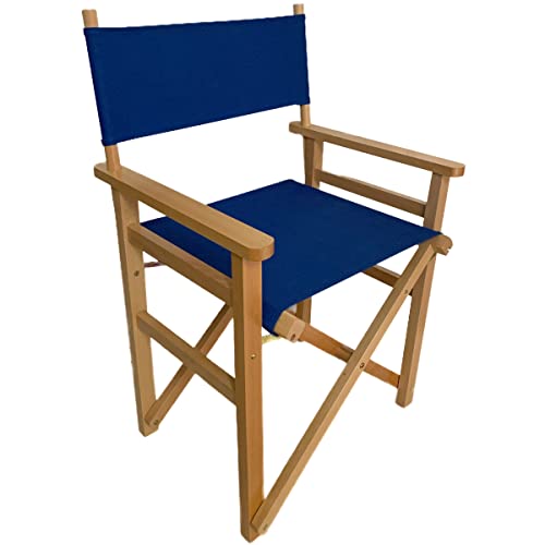 Director Chair Replacement Canvas Set - Blue Seat and Backrest Cover