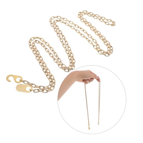 Grandfather Clock Weight Chain, 57.87-Inch Gold Tone Steel Replacement