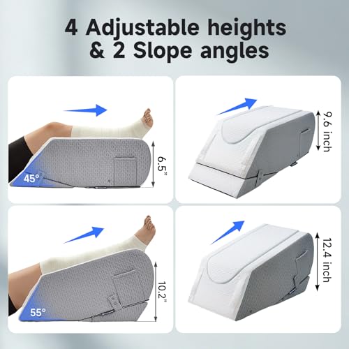 Adjustable Leg Elevation Pillow for Post-Surgery Recovery
