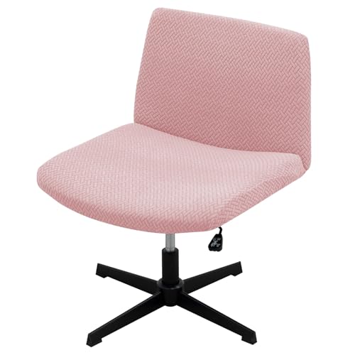 Elastic Armless Chair Cover - Super Stretchy Slipcover for Accent Chair (Pink)