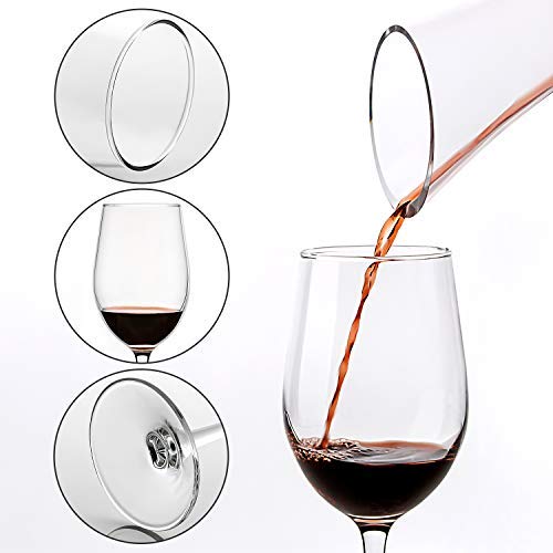 UMI UMIZILI Set of 12 Red & White Wine Glasses 12 oz - Durable & Elegant