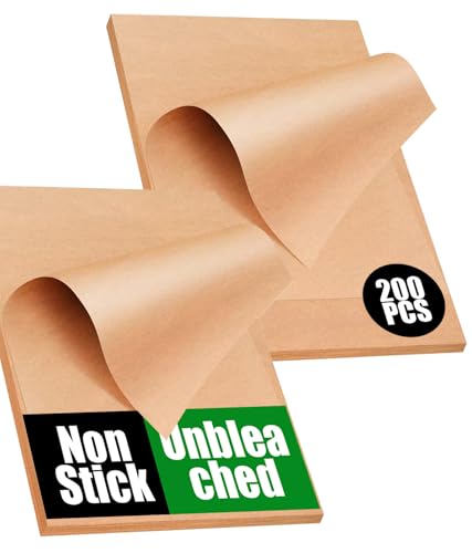 Pre-Cut Unbleached Parchment Paper 12x16 In - Non-Stick Baking Sheets (200 Pack)