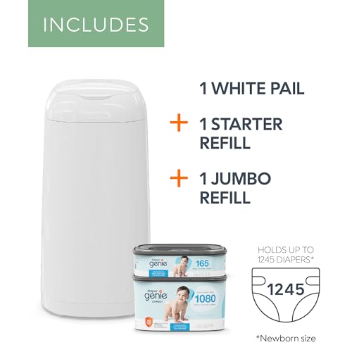Diaper Pail Gift Set with Odor Control and Refills
