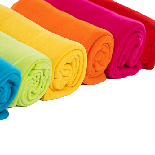 CAI TENG Multicolor Pack of 6 Lightweight Fleece Throw Blankets - 50x60 inch