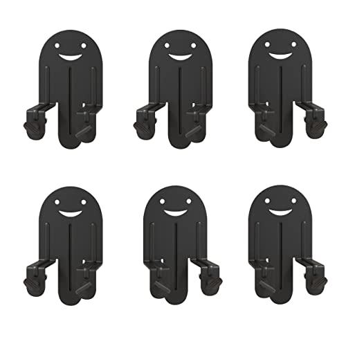 6-Piece Adjustable Metal Mattress Retainer Bar for Bed Frames, Black