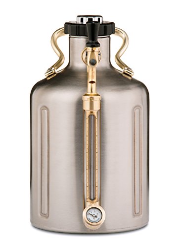 128 oz Stainless Steel Pressurized Beer Growler with CO2 Regulator