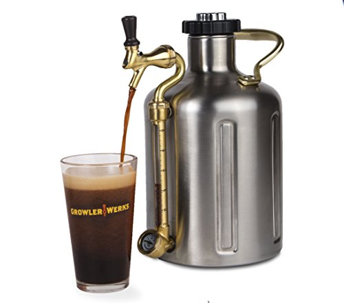 128 oz Stainless Steel Pressurized Beer Growler with CO2 Regulator