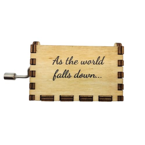 Hand-Crank Wooden Music Box - Labyrinth Themed Keepsake Gift