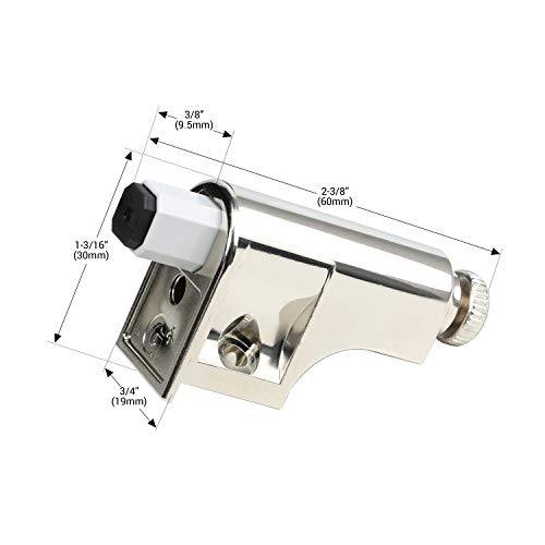 5-Pack Soft Close Cabinet Door Dampers - Polished Nickel Adapters