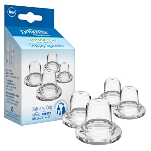 Silicone Baby Bottle Sippy Spouts 4-Pack for Narrow Bottles