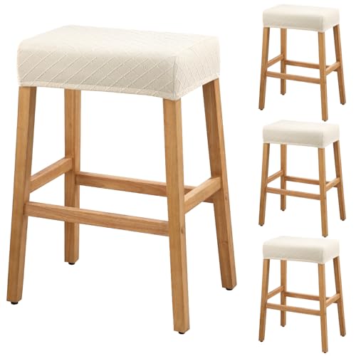 Stretch Waterproof Bar Stool Covers - 4 Pack Rectangular Seat Protectors