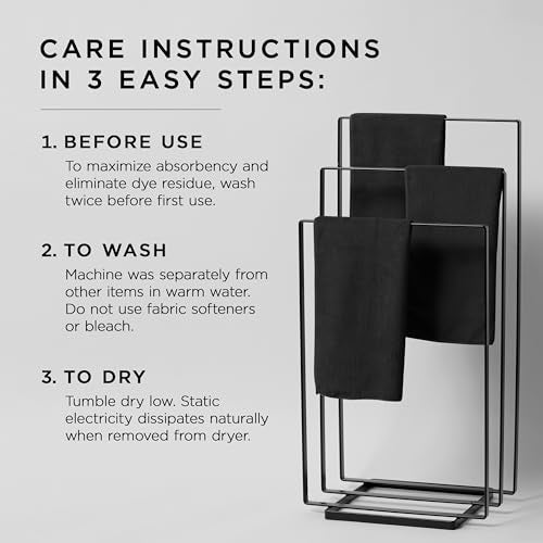 Fromm Softees Microfiber Salon Hair Towels 16x29 Inches, 10-Pack Black, Fast-Drying & Durable