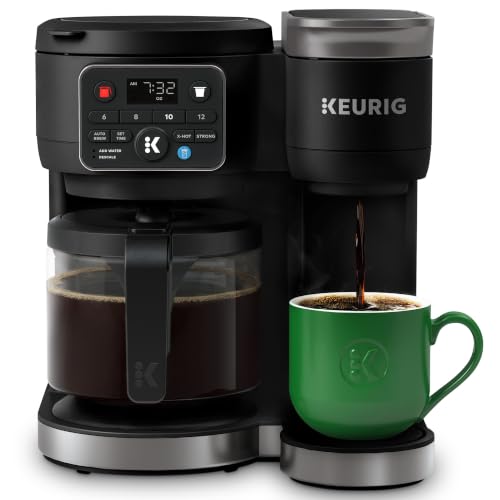Hot & Iced Single Serve & 12-Cup Carafe Coffee Maker with 72oz Reservoir