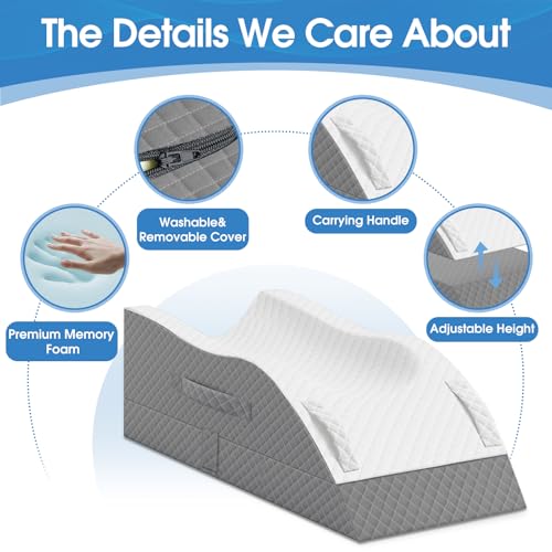 Memory Foam Leg Elevation Pillow for Post-Surgery Recovery