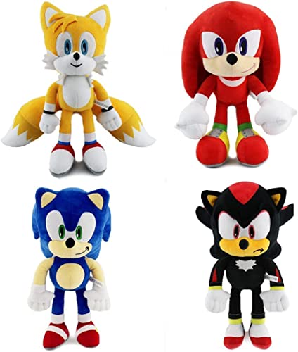 4-Piece Stuffed Animal Plush Toy Set - Soft Huggable Pillows for Kids
