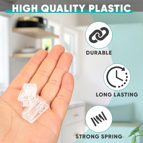 50 Pcs Mini Clear Clips for Photos, Lightweight Spring Clamps for Crafts
