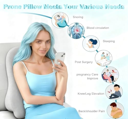 Ergonomic Memory Foam Wedge Pillow for Back Support & Comfort