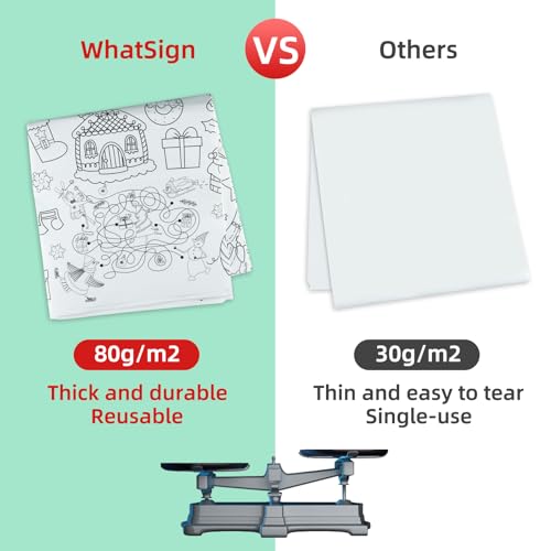 WhatSign Christmas Coloring Tablecloth 72x30 - 1-christmas Holiday Kids Party Decor