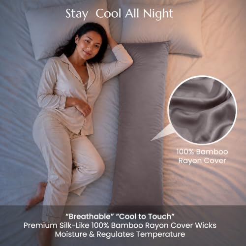 Cooling Weighted Body Pillow for Side Sleepers - 48" x 14"