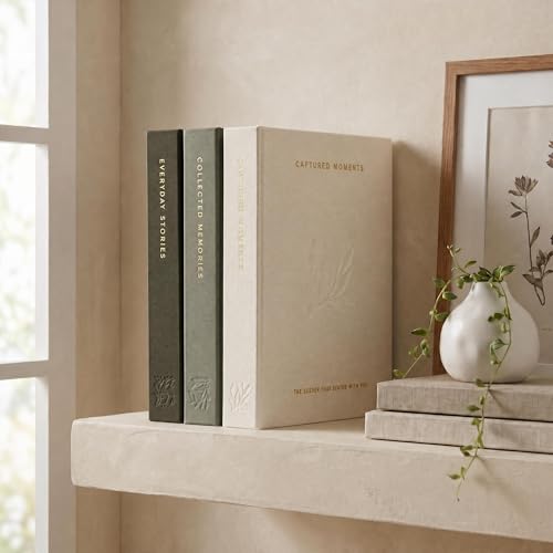 Linen Photo Album Set of 3 for 4x6 Photos, Holds 216 Pictures