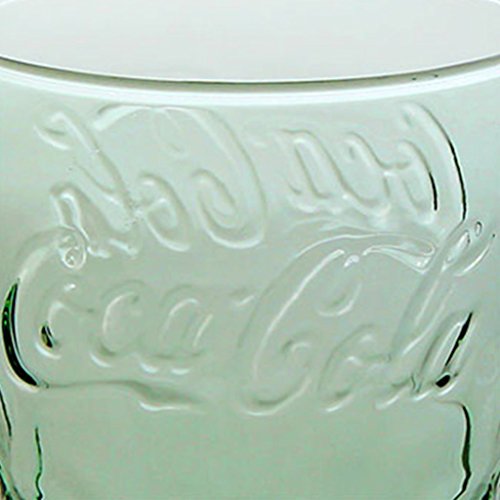 Classic Contour Drinking Glass, Georgia Green Embossed Glassware, 17.2oz