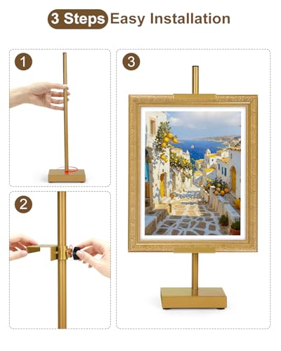 Adjustable 17-Inch Metal Tabletop Easel Stand for Pictures and Art