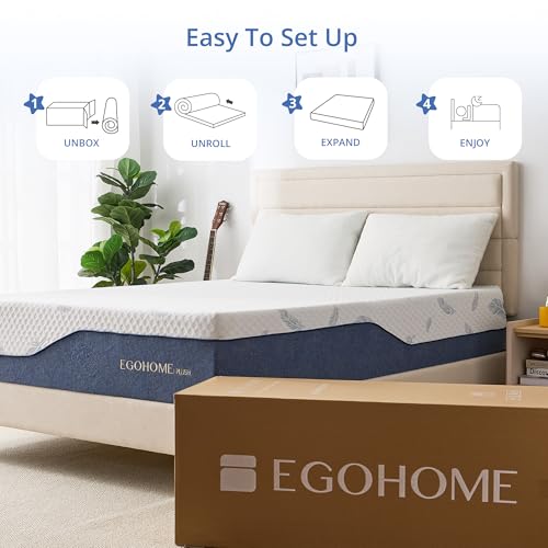 12-Inch Queen Gel Memory Foam Mattress, Cooling Breathable Mattress in a Box
