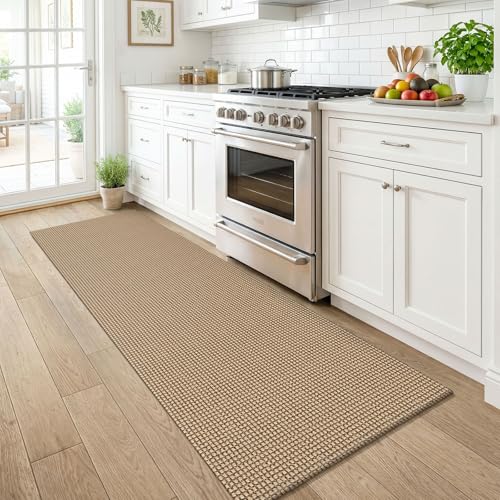 Boho 2x6 Washable Runner Rug - Non-Slip Cotton Hallway & Kitchen Entryway Rug