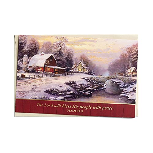 Thomas Kinkade Christmas Cards 18 Pack with Envelopes - Religious Holiday Greeting Cards