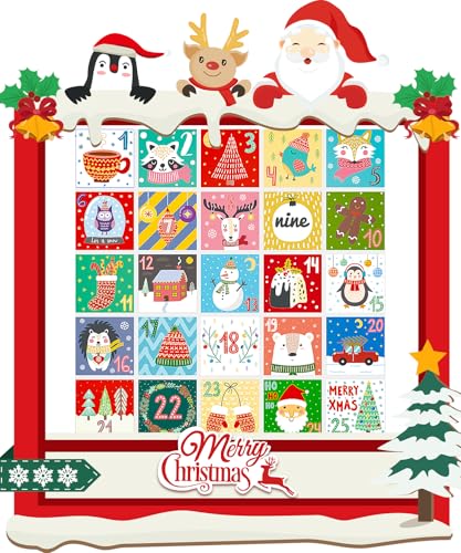 25PCS Christmas Advent Calendar Gift Boxes Set - Holiday Countdown Decorations