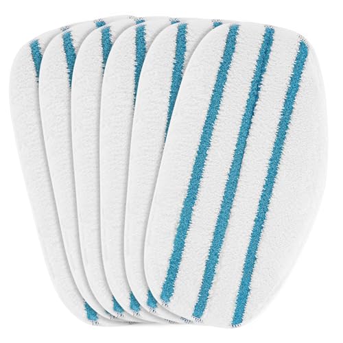 6 Pack Microfiber Steam Mop Pads for 10-in-1 Floor Cleaner, Washable