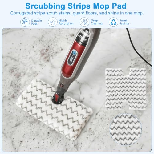 6 Pack Microfiber Steam Mop Replacement Pads for Hard Floor Cleaning