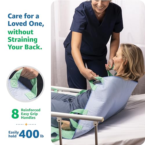 IMPROVIA Positioning Bed Pad with 8 Handles - Waterproof & Washable 34x52