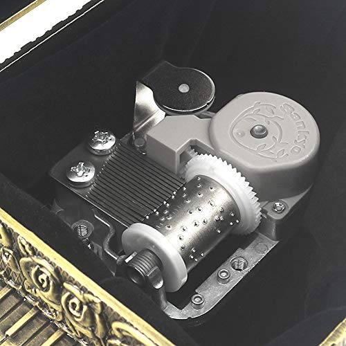 Boutique Embossed Metal Music Box - 'You Are My Sunshine' Melody, Handcrafted Antique Jewelry Gift
