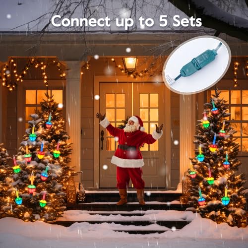 Christmas Bubble String Lights 15.5FT Multi-Color Bulbs - 5 Color Variations