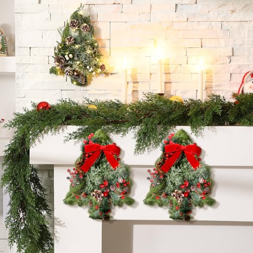 Christmas Tree-Shaped Wreath Frame - 6 Pack, 13 Inch Metal Wire DIY Holiday Decor