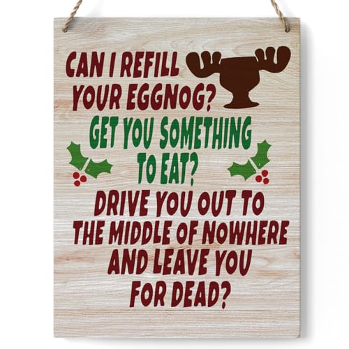 Funny Christmas Movie Sign - Merry Xmas Decor 8 x 10 Inches - Holiday Wall Art