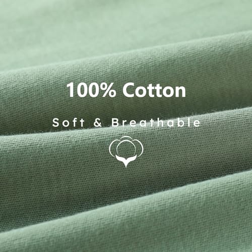 100% Cotton Baby Sleep Sack 3-Pack - 0.5 TOG Wearable Blanket with 2-Way Zipper