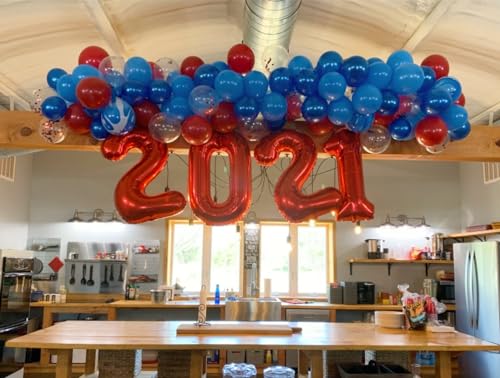 Mluchee 40in Red Number Balloon 2 Birthday Party Decoration