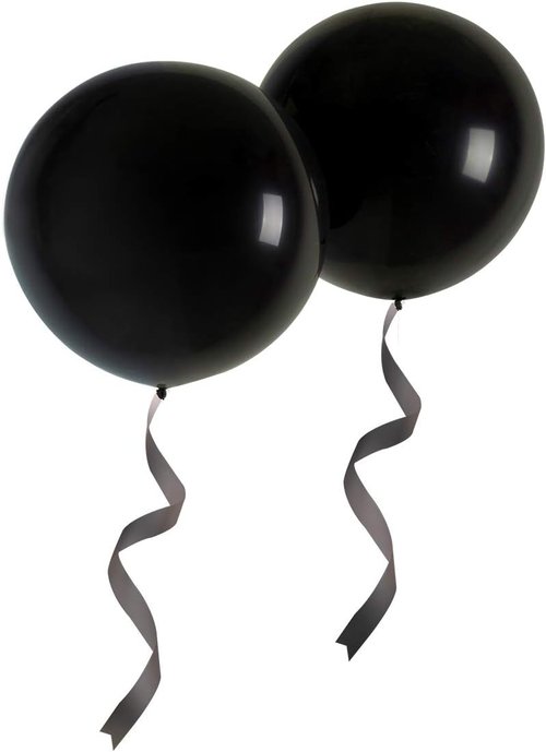 24 Inch Black Latex Balloons by [Brand Name] - 10 Pack for Weddings, Baby Showers & Parties